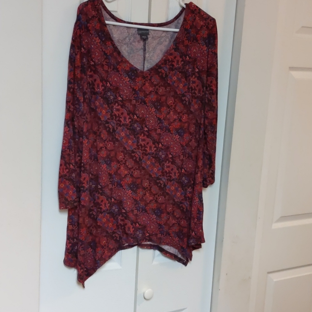 Covington, black, blue, rust, tunic. 1X💖💞